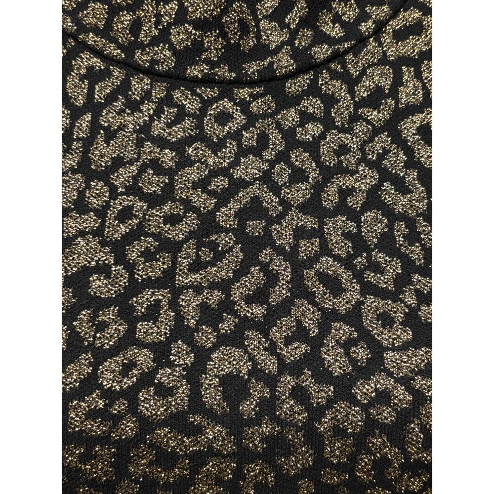 A.L.C. NWT Mahry Dress Size L Black & Gold 3/4 Sleeves Bodycon Cocktail Evening - Picture 5 of 9